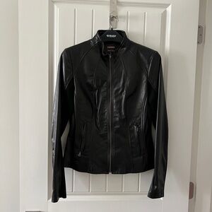 Danier black leather jacket